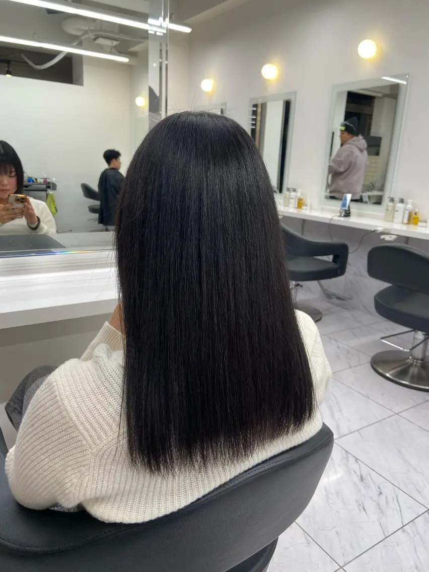セミロング カラー ヘアアレンジ Over hair_ misakiのヘアスタイル