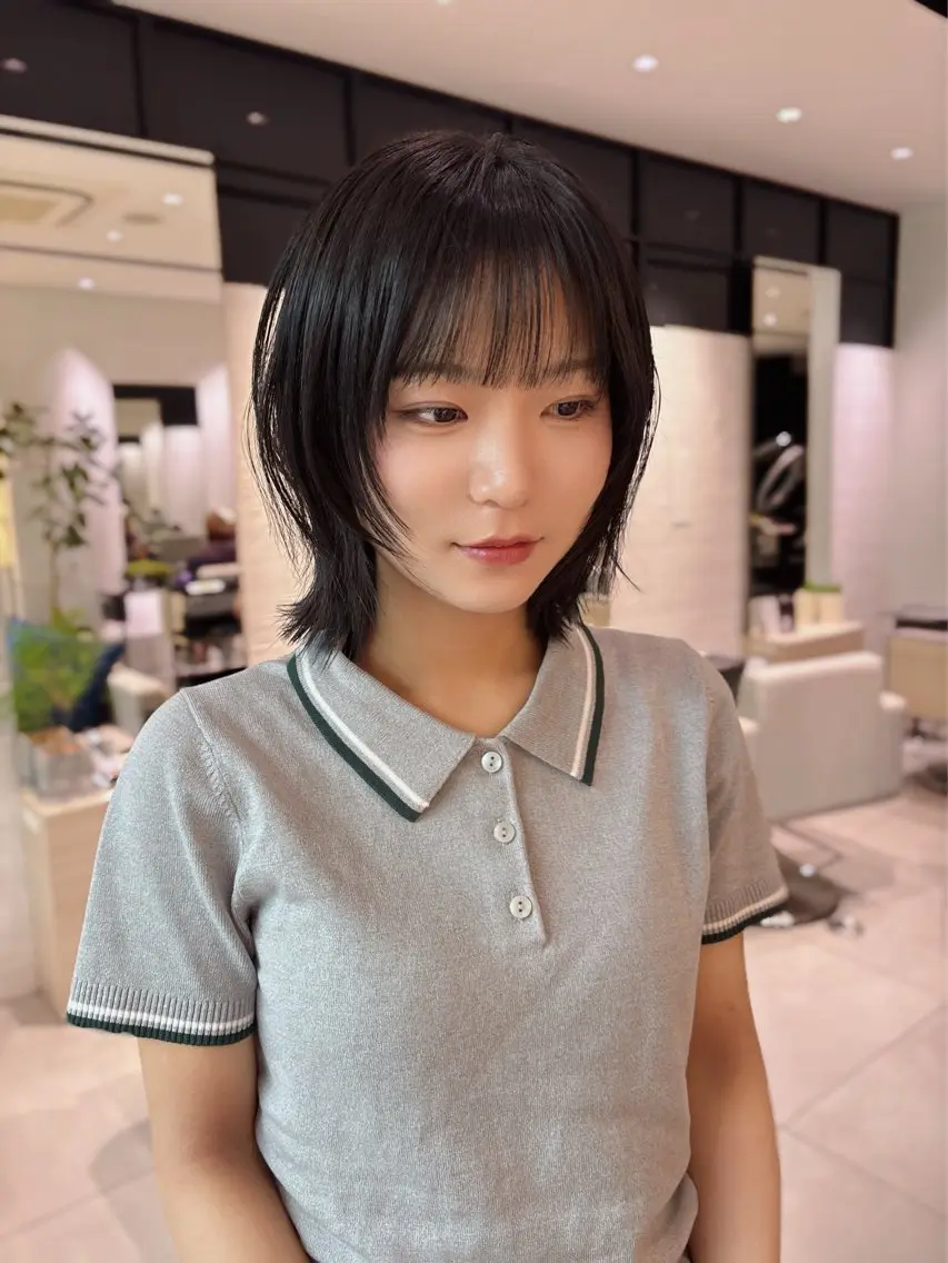 ショート 韓国風ヘア レイヤーカット カット 銀座/韓国レイヤー/ 艶カラー🍓原田侑依のヘアスタイル