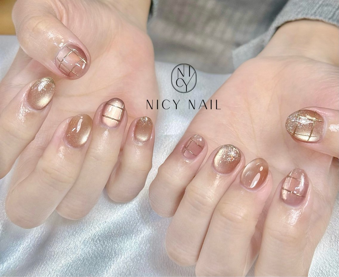 ネイル アートネイル オーロラネイル ブルー チークネイル フットネイル ハンドネイル Rika_ Nicy Nailのネイルデザイン