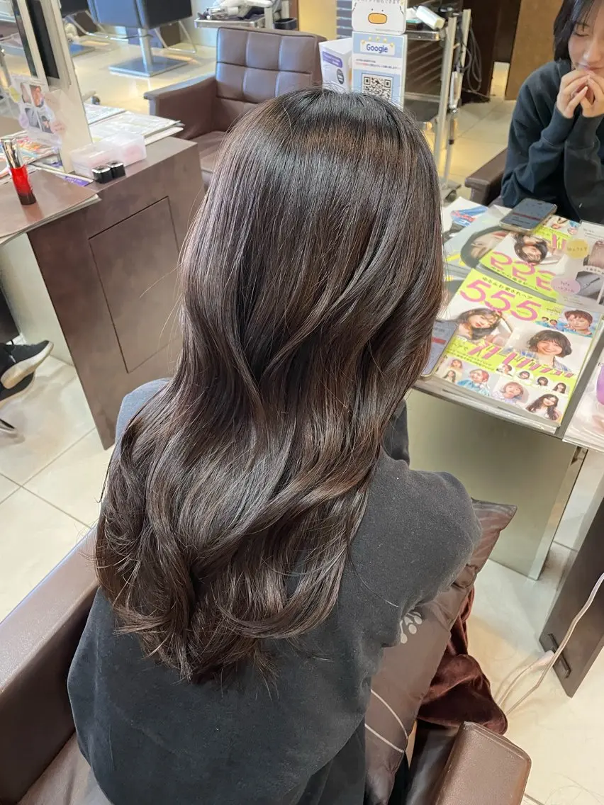 ミディアム カラー ベージュカラー 透明感カラー ミルクティーベージュ 似合わせカット カット ヘアカラー トリートメント 🤎韓国ヘア ベージュ まゆか🤎のヘアスタイル