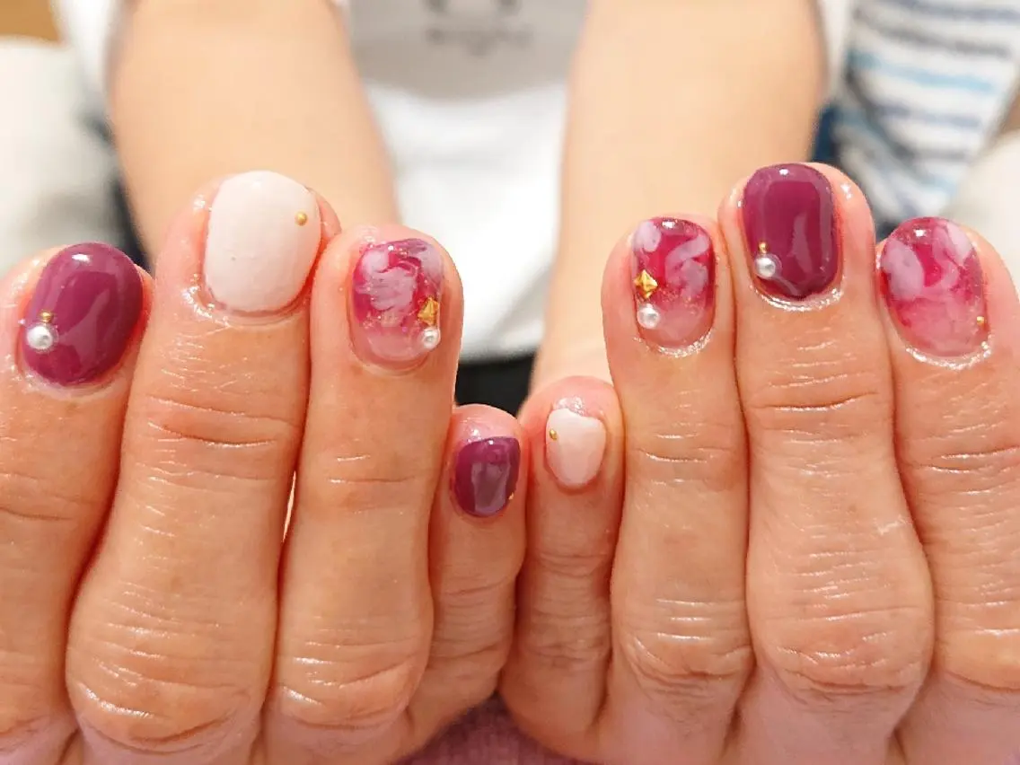 ネイル べっ甲ネイル ニュアンスネイル あんきち のネイルデザイン