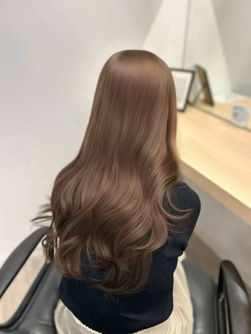ロング カラー ベージュカラー ブリーチ ヘーゼル ブリーチなしカラー ヘアカラー トリートメント FUKA／ 神戸艶髪🎀のヘアスタイル