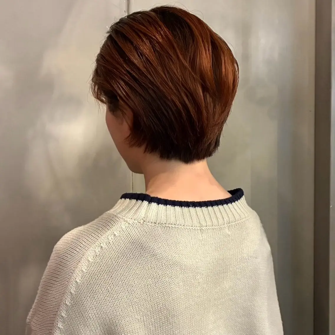 ショート カラー ブラウンカラー オレンジ オレンジブラウン ヘアカラー エルベスアクト志木店 SHIINAのヘアスタイル