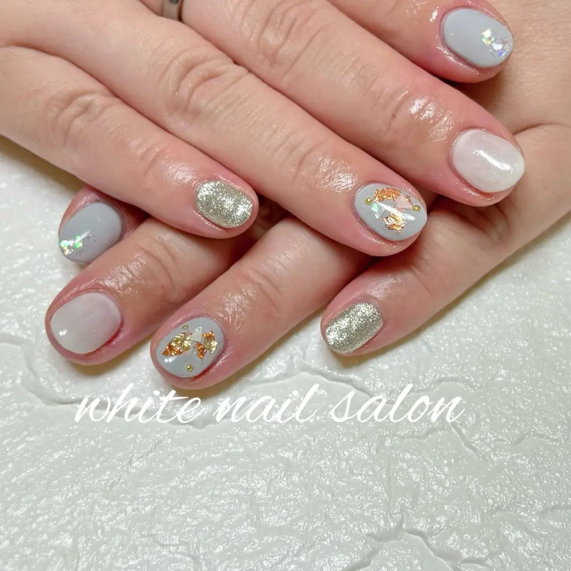 ネイル ホワイト ハンドネイル white nail salonのネイルデザイン