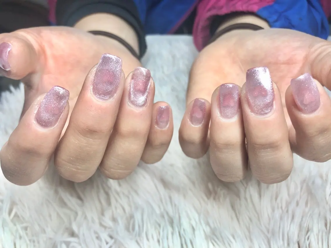 ネイル ハート マグネットネイル k.nail #ksmのネイルデザイン