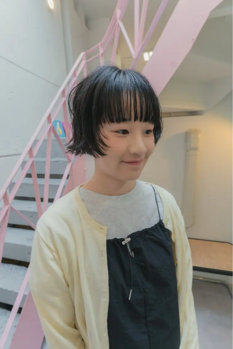 ショート カラー ボブ ウルフカット kyon.hair 韓国カットカラーのヘアスタイル