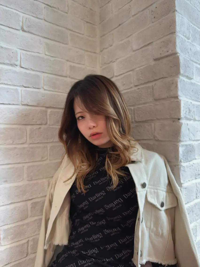セミロング カラー ︎メンズカット✨セル ｢col大通り」🍀のヘアスタイル