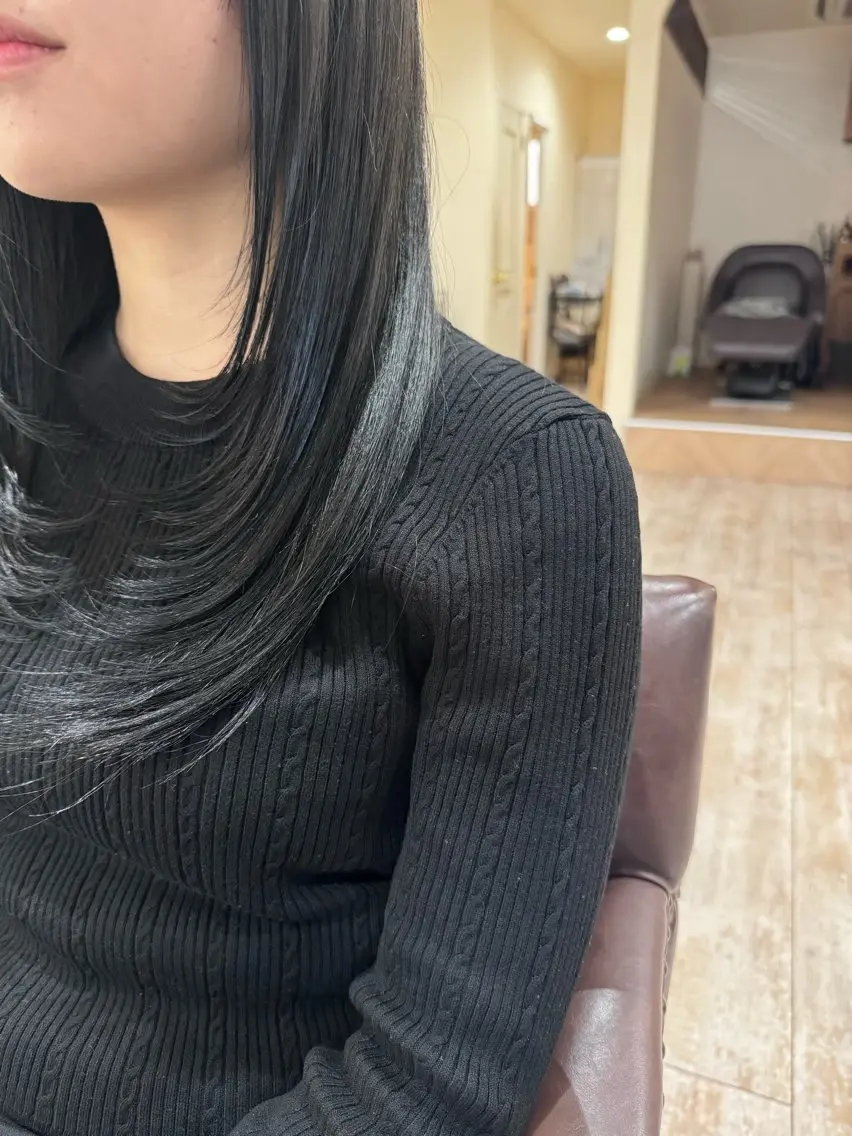 ロング カラー 髪質改善 レイヤーカット トリートメント カット ヘアカラー トリートメント 新越谷noble店長 松本拓也▶◀*.のヘアスタイル