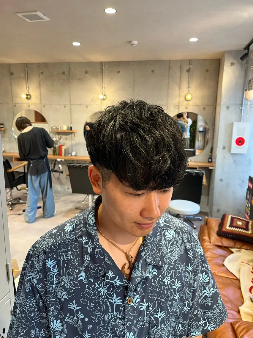 ショート メンズ スペインカール 🌀メンズパーマ🌀 🐏丸山祐宇🐏のヘアスタイル