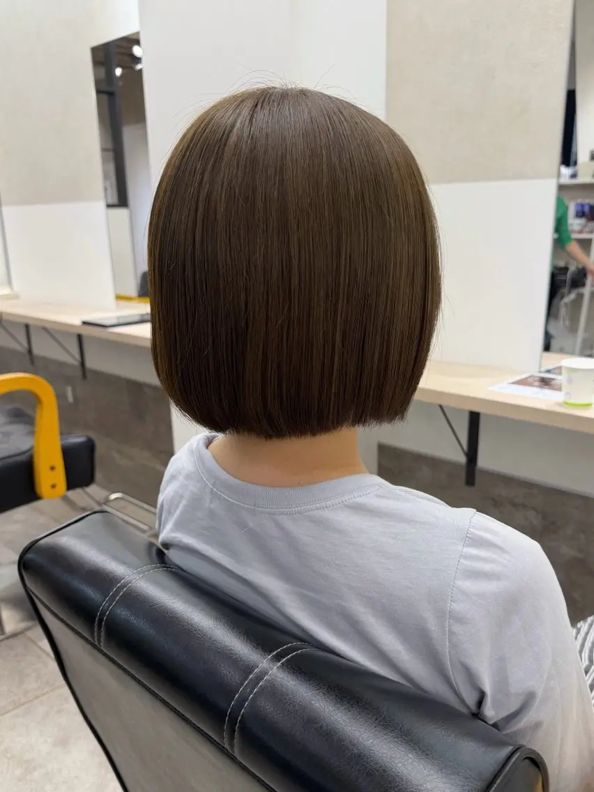 ショート カラー ベージュカラー 黒髪 ブリーチ ダブルカラー ブリーチなしカラー ヘアカラー トリートメント 🎀透明感 カラーHiROEのヘアスタイル