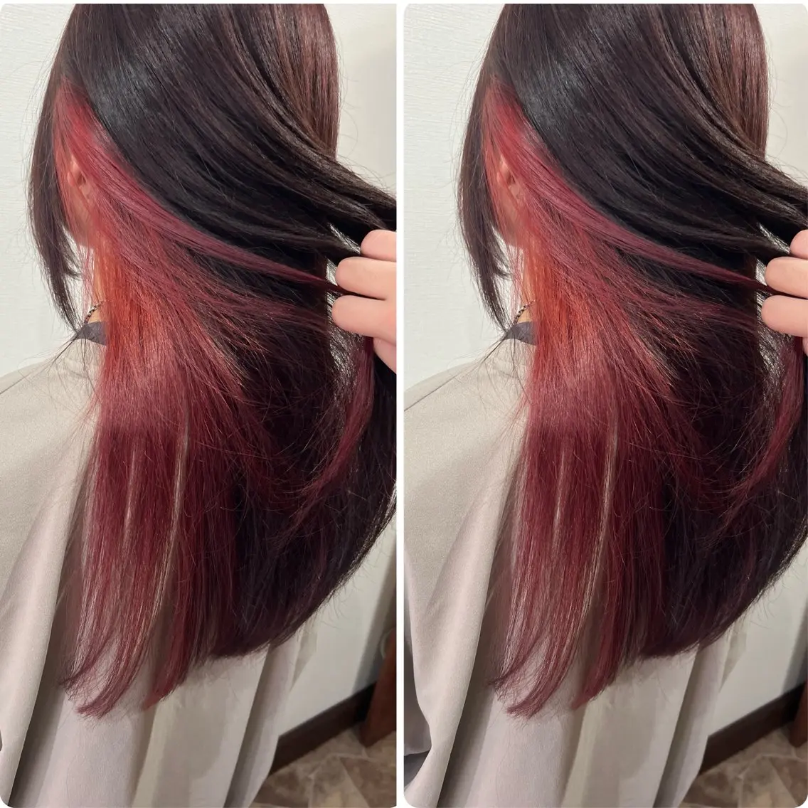 ロング カラー 切っぱなし💇‍♀️ イヤリング🎨龍之介のヘアスタイル