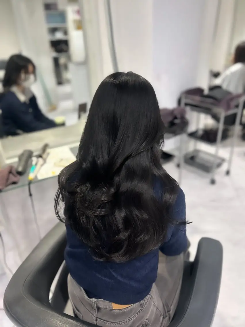 ロング カラー カット ヘアカラー トリートメント 表参道/透明感カラー /暗髪/ジュキヤのヘアスタイル