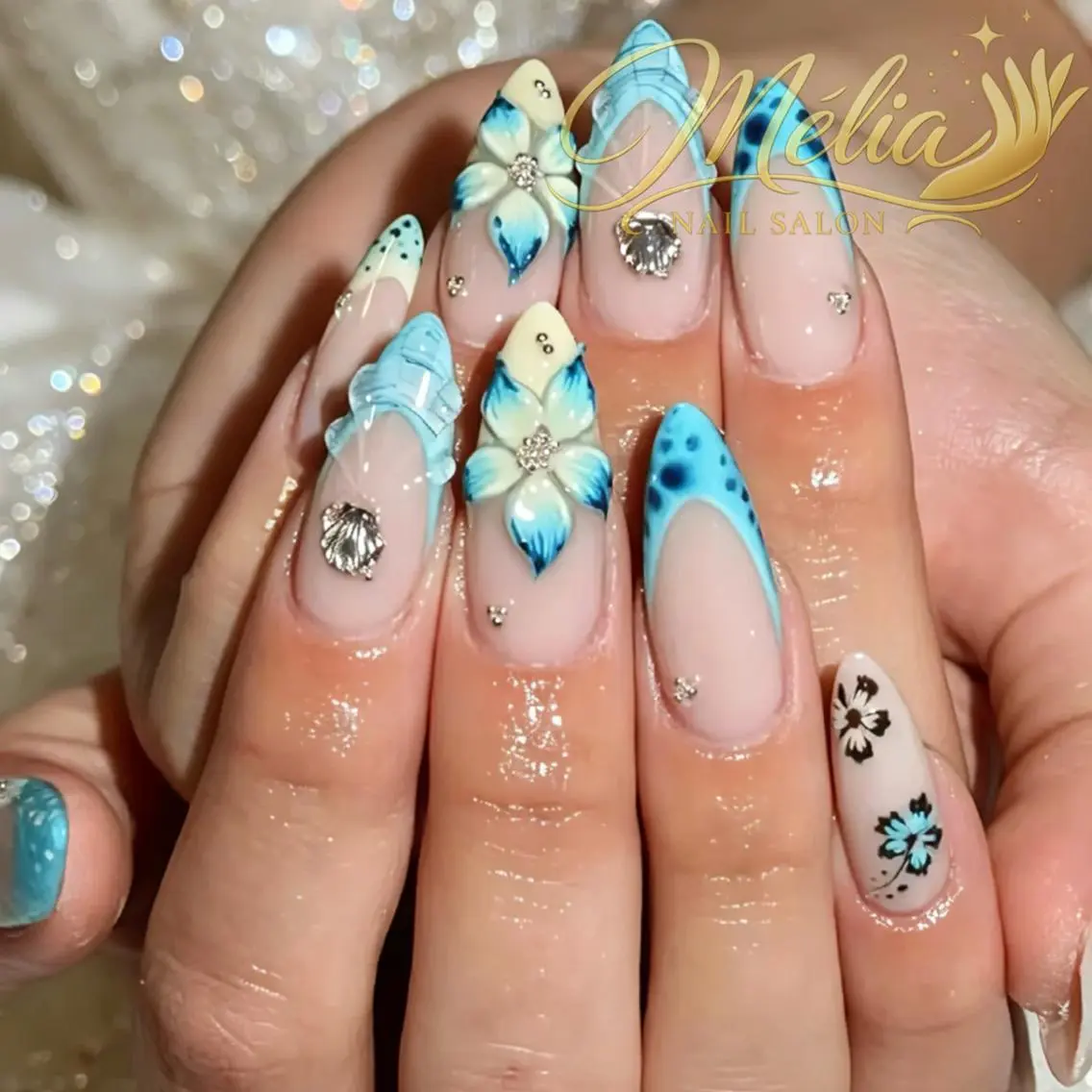 ネイル グラデーション 韓国ネイル ロングネイル 持ち込み シンプルネイル Melia Nail Nambaのネイルデザイン
