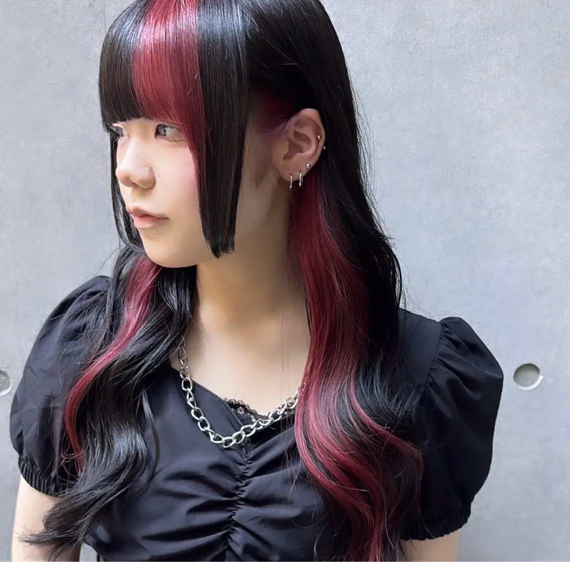 ロング カラー インナーカラー ハイトーンレイヤー 吉祥寺/nana🎀のヘアスタイル