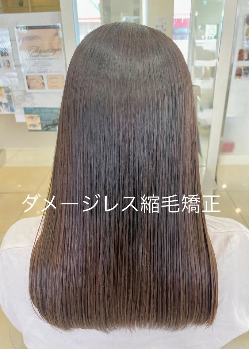 ロング パーマ 髪質改善 縮毛矯正 LiTA 浜線店 かなえみゆうのヘアスタイル