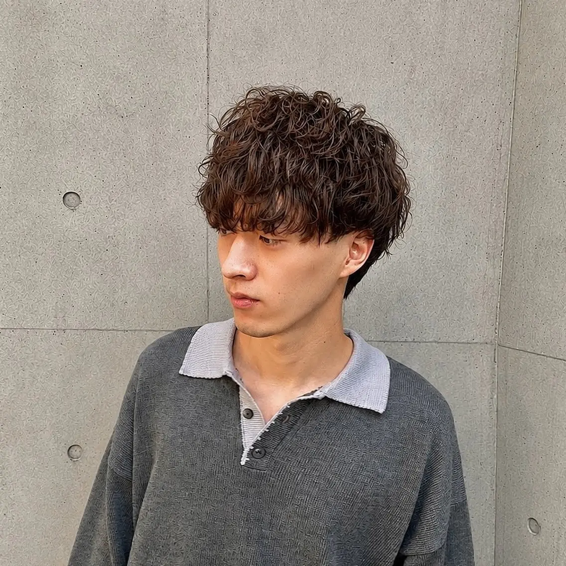 ショート パーマ メンズ メンズパーマ 波巻きパーマ カット パーマ すげさやか ✨メンズカットパーマのヘアスタイル
