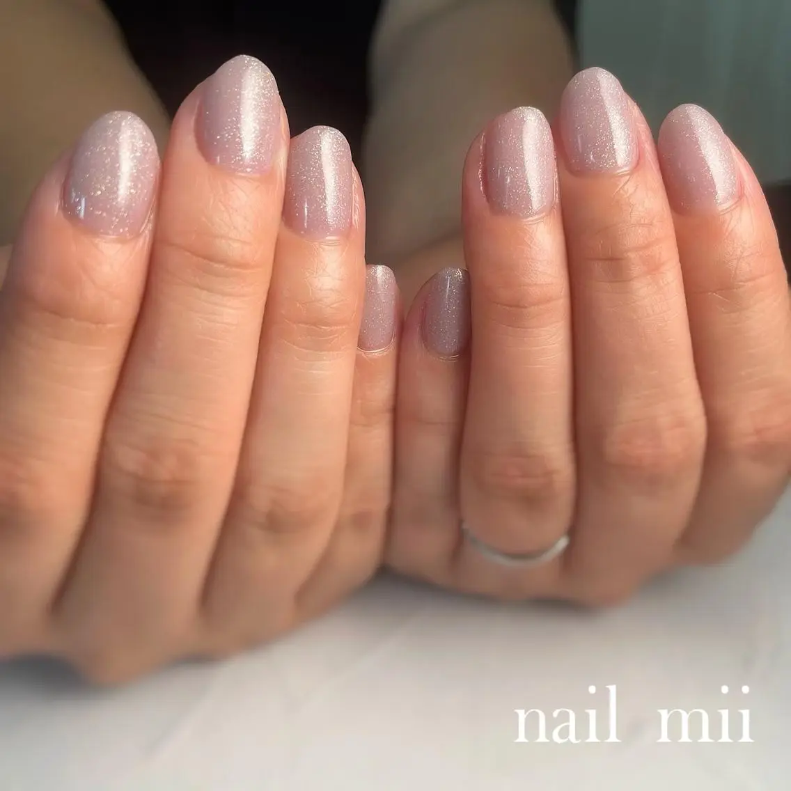 ネイル ラメ(グリッター) ワンカラーネイル nail mii HIROMIのネイルデザイン