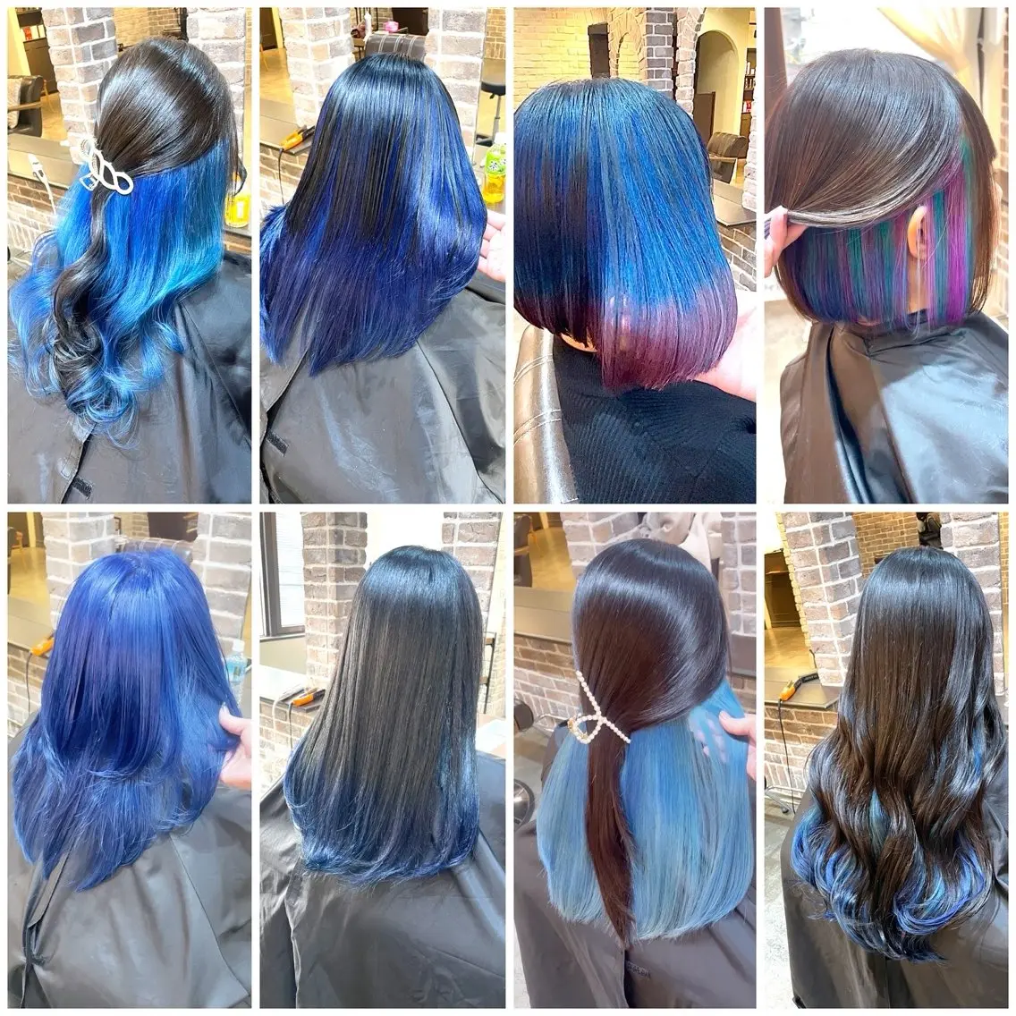 カラー ブリーチ ブルーカラー カット ヘアカラー トリートメント 艶カラー/インナー /グラデ/大西小百合のヘアスタイル