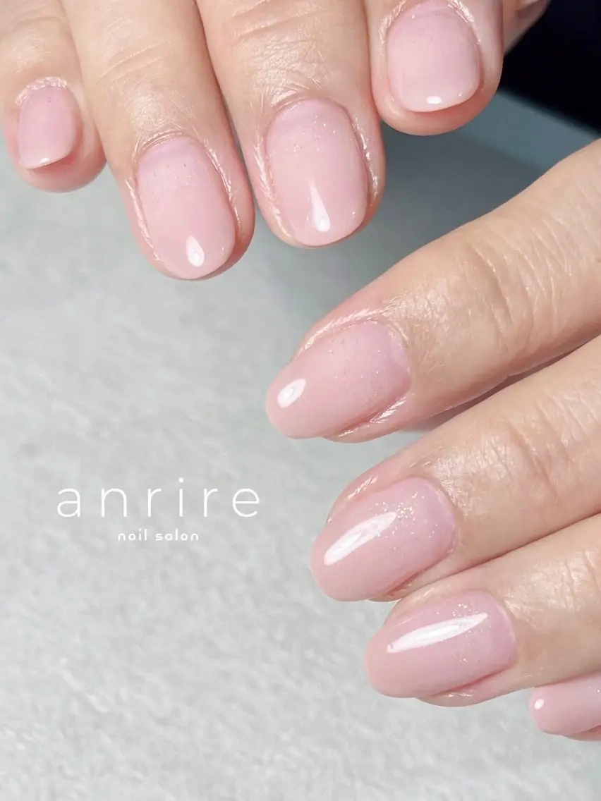 ネイル ジェルネイル グラデーション キラキラネイル ラメ(グリッター) オフィスネイル ハンドネイル nailsalon anrireのネイルデザイン