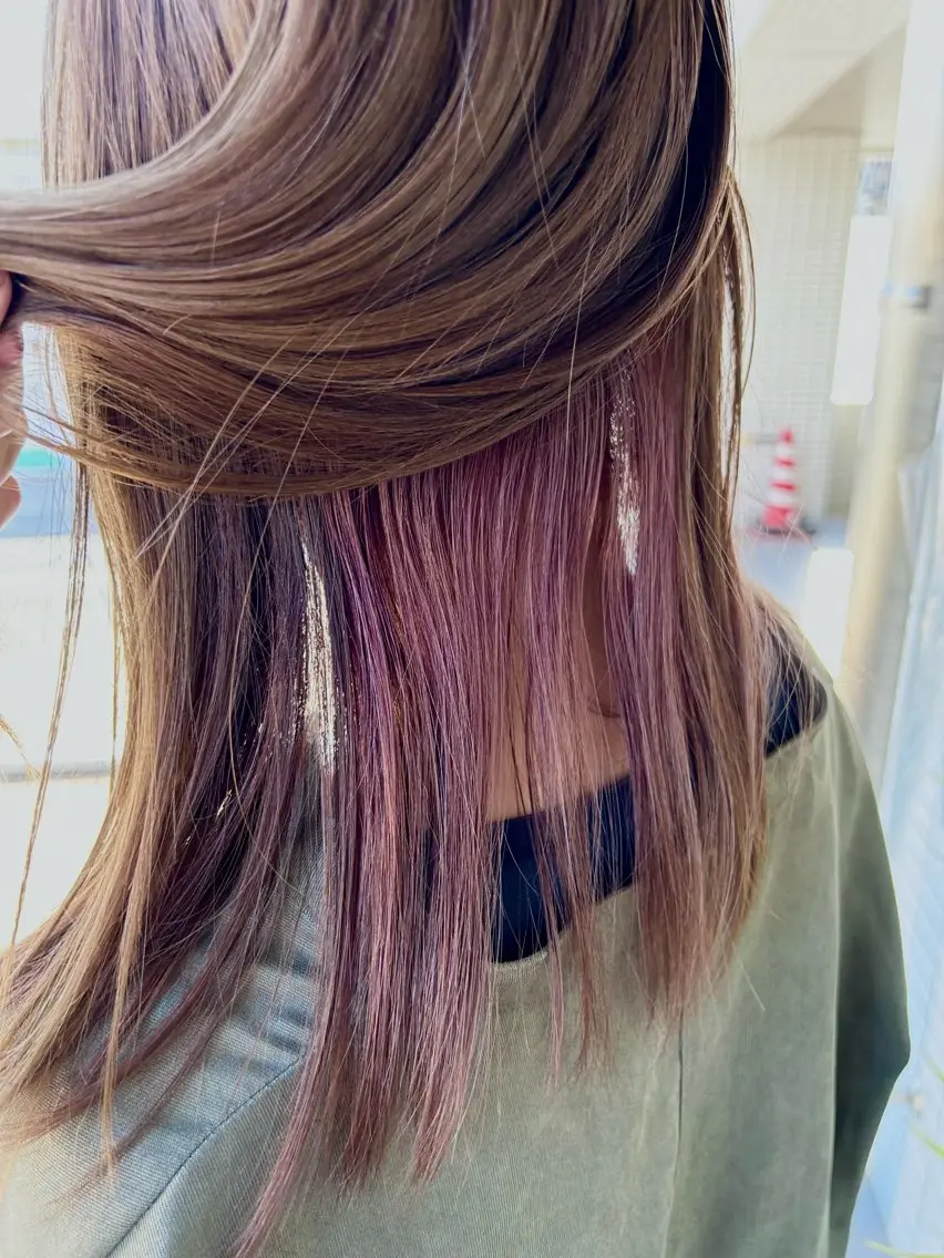 ミディアム ヘアカラー トリートメント 高津 千慧のヘアスタイル