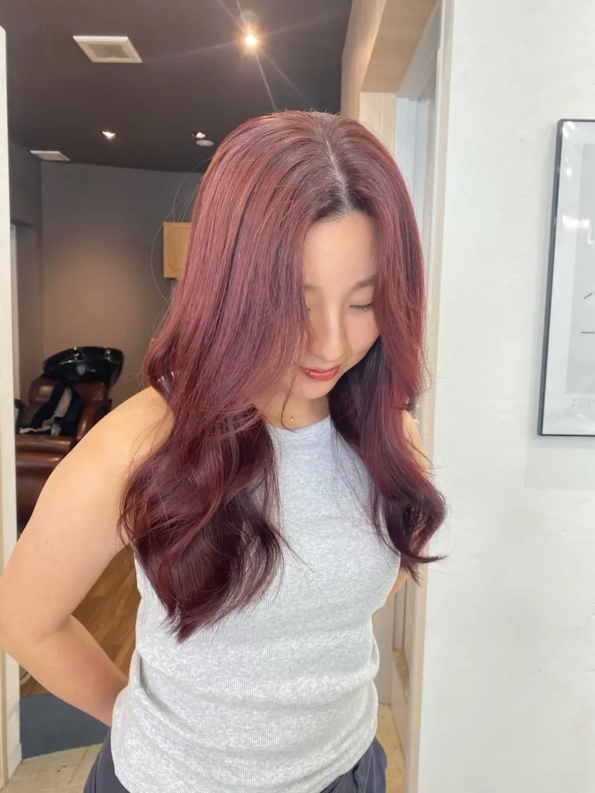 ロング カラー ヘアアレンジ ヘアカラー 小顔カット/艶 カラー特化♡MIHOのヘアスタイル