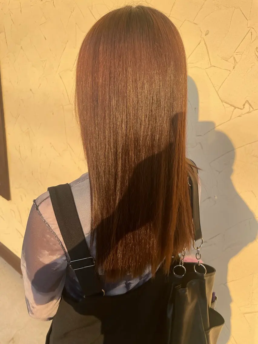 ロング パーマ 縮毛矯正 向井 陽菜のヘアスタイル