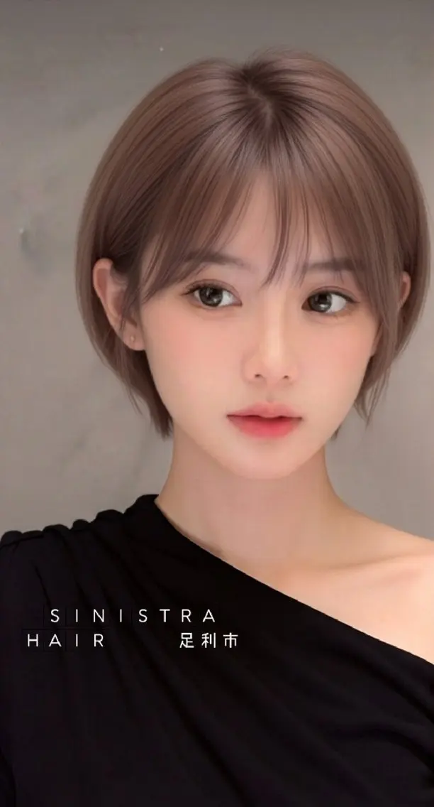 ショート 髪質改善 ショートヘア カット ヘアカラー トリートメント 足利★受付夜20まで 表参道原宿シニストラのヘアスタイル