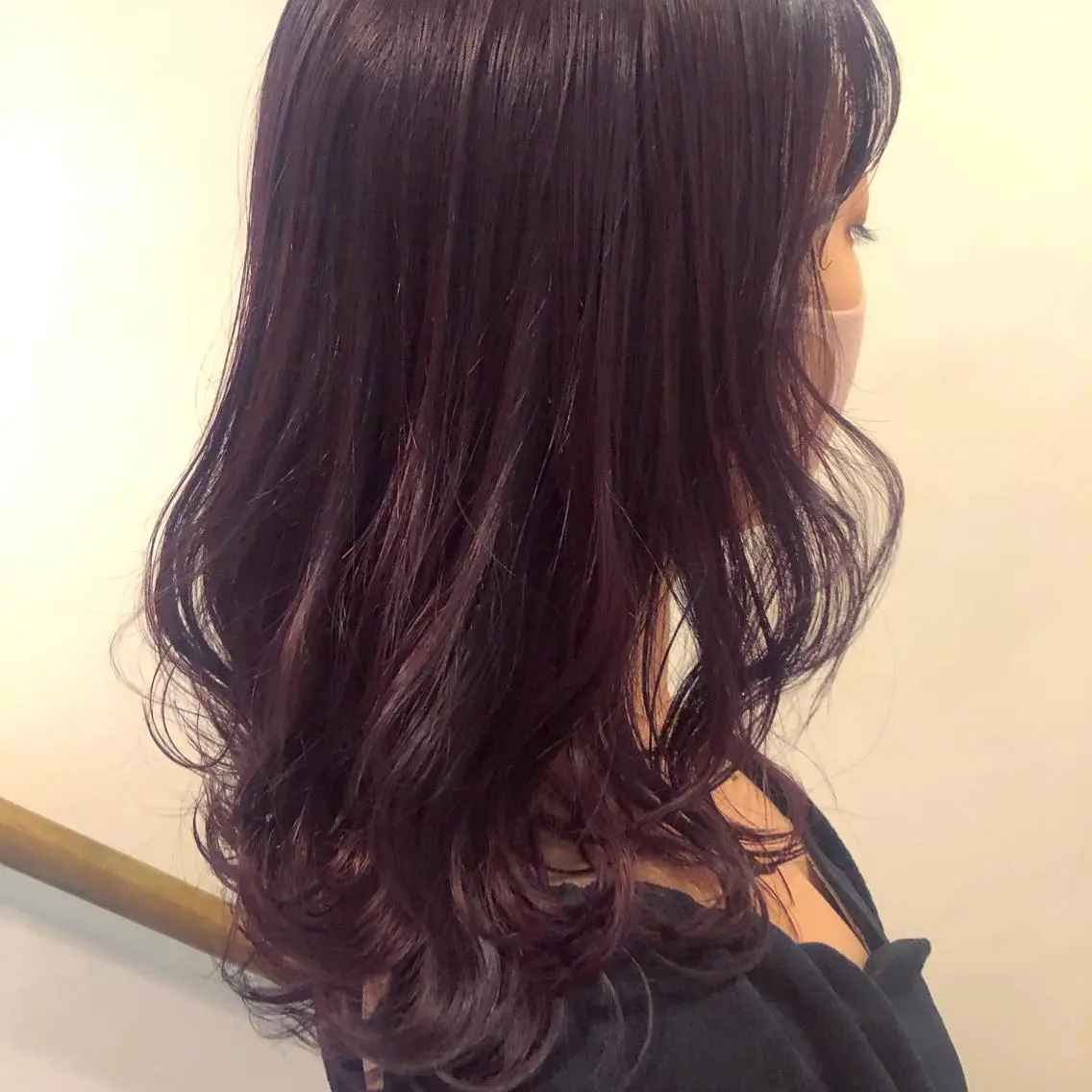 ミディアム カラー パーマ ヘアアレンジ 透明感カラー オレンジ ピンクカラー 極上の艶髪 RINAのヘアスタイル