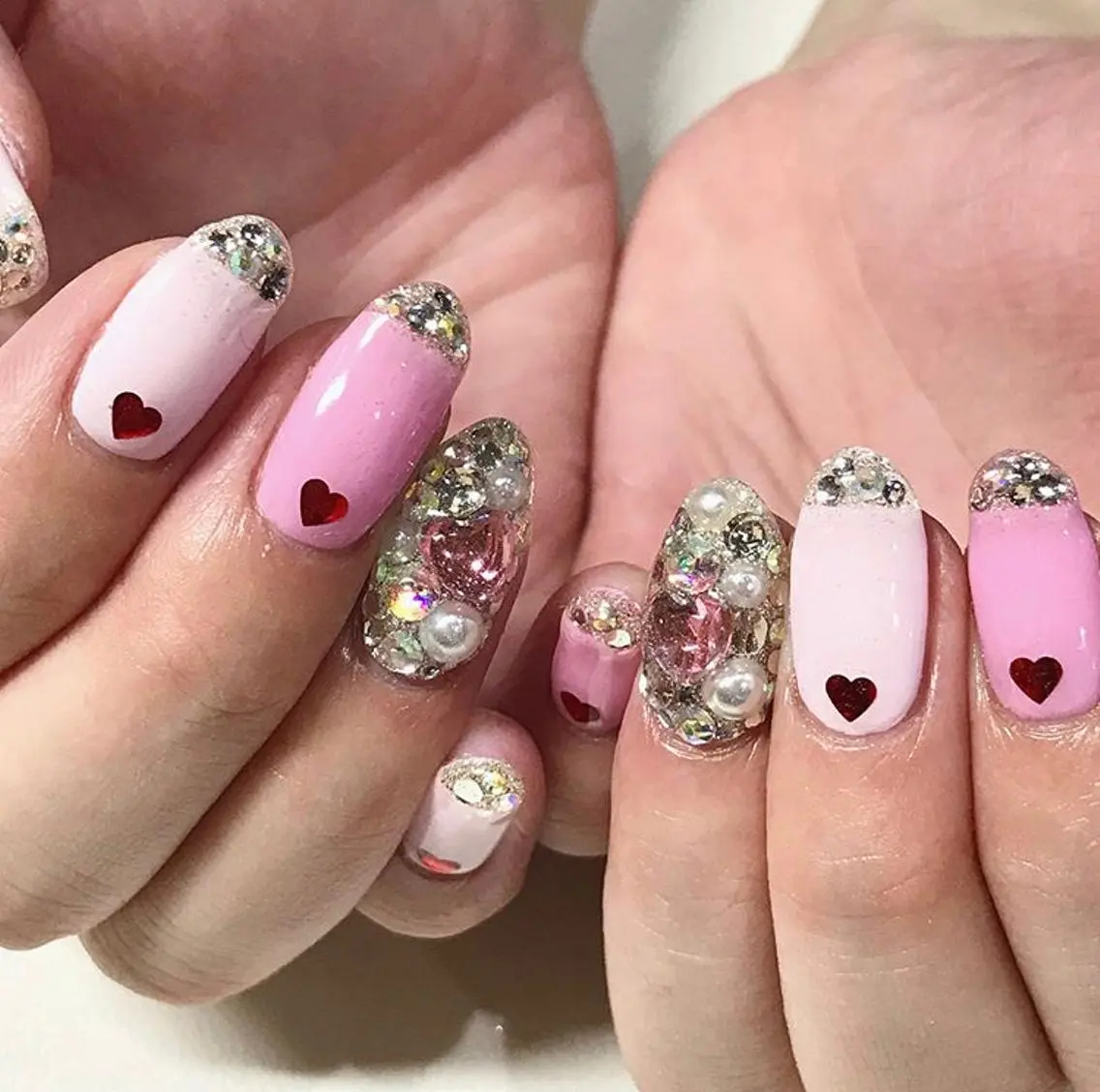 ネイル 渋谷／チップ長さ出し 👑アプレgel-xのネイルデザイン
