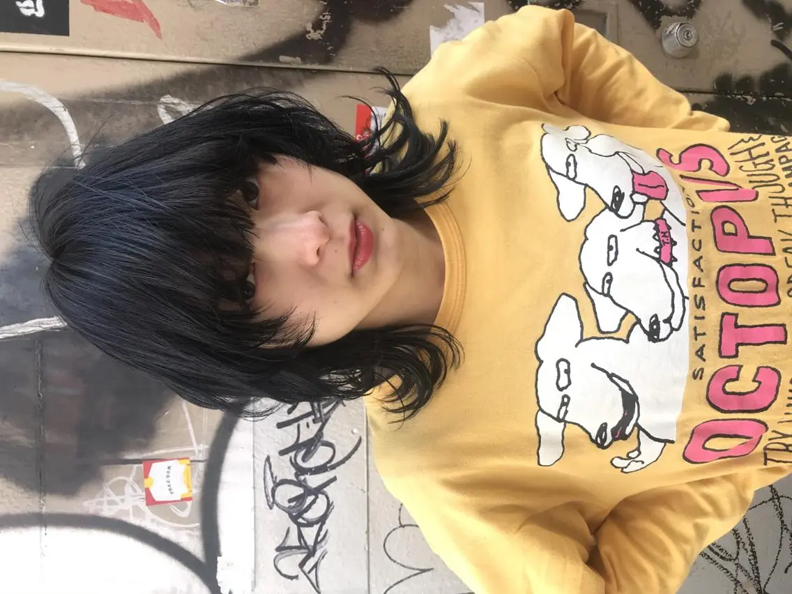ミディアム ブリーチ/ウルフ特化 渋谷カルチャー交差点のヘアスタイル