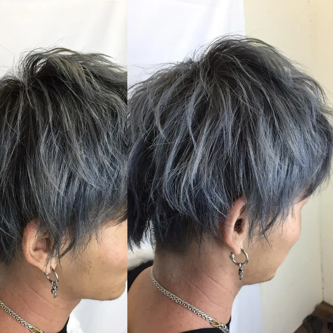 ショート カラー ブルーカラー ブルージュ ヘアカラー トリートメント LUXBE LUCEのヘアスタイル