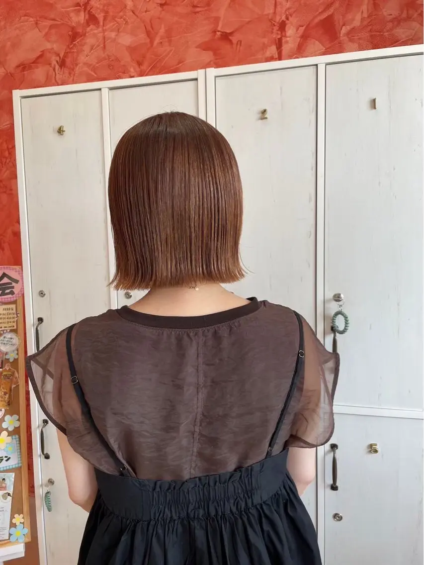 ミディアム カラー ブラウンカラー テラコッタ ヘアカラー 🩶透明感･艶カラー 🩶ひいな🩶のヘアスタイル