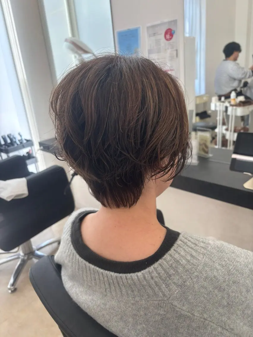 ショート パーマ ショートヘア カット パーマ トリートメント 🎀レディース特化 山下 京華🎀のヘアスタイル