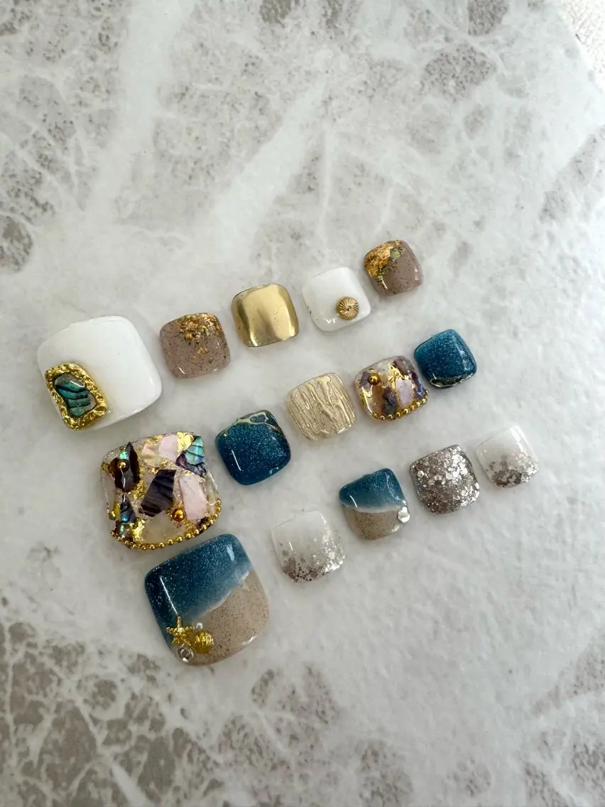 ネイル フットネイル フットネイル LUCAS 千葉 AOI💅🏾💕のネイルデザイン