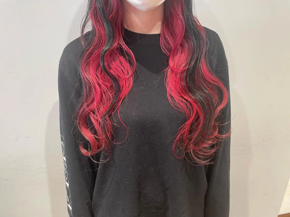 ロング カラー 黒髪 ブルーカラー ブルーブラック 🌈🌸あおき みちる🌟💗のヘアスタイル