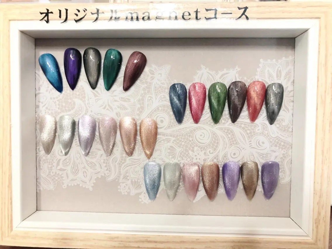 ネイル マグネットネイル ハンドネイル マジック ミラーのネイルデザイン