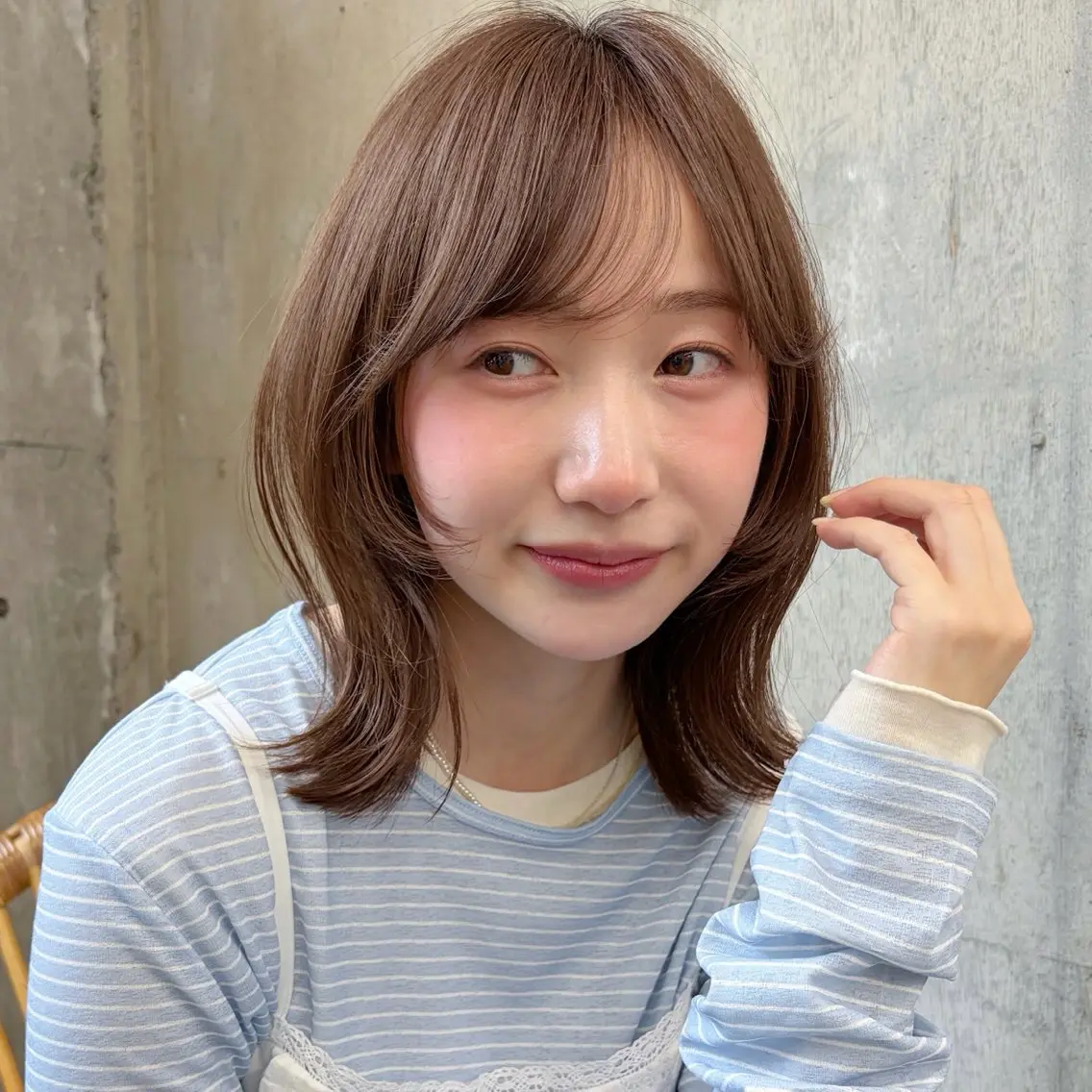 ミディアム カット トリートメント 似合わせ/ベージュ /レイヤー/りほ🤍のヘアスタイル