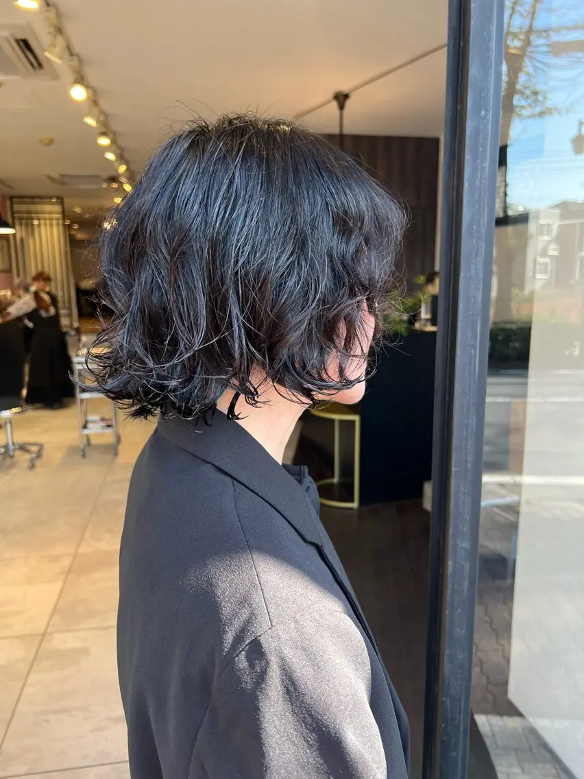 ミディアム デジタルパーマ 加藤園のヘアスタイル