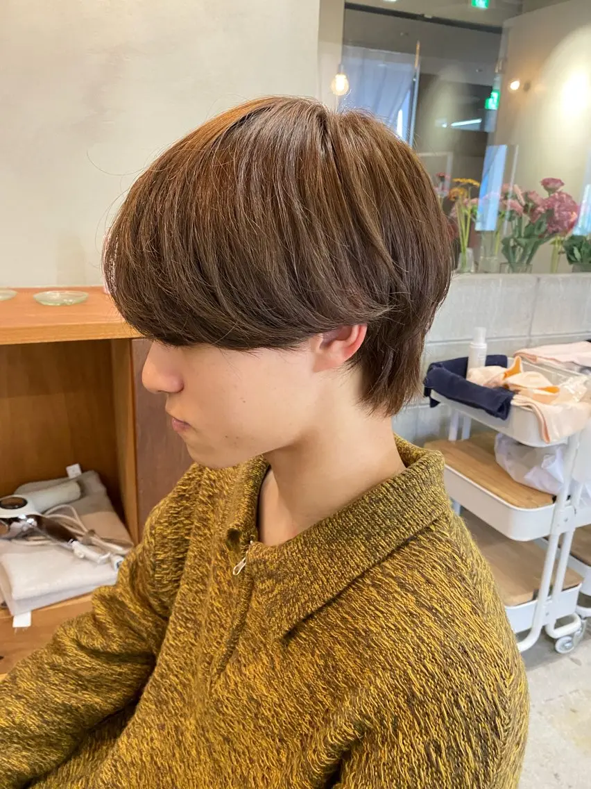 カラー メンズ メンズブリーチ ブリーチ ブラウンカラー ブリーチなしカラー NIKO/名古屋/ 髪質改善/艶髪のヘアスタイル