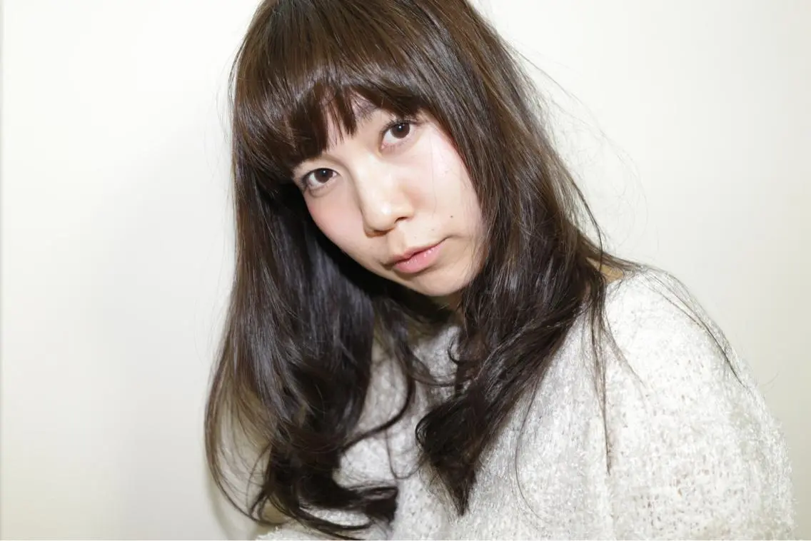 セミロング カラー アッシュ 透明感カラー タジマ ヤスヒサのヘアスタイル