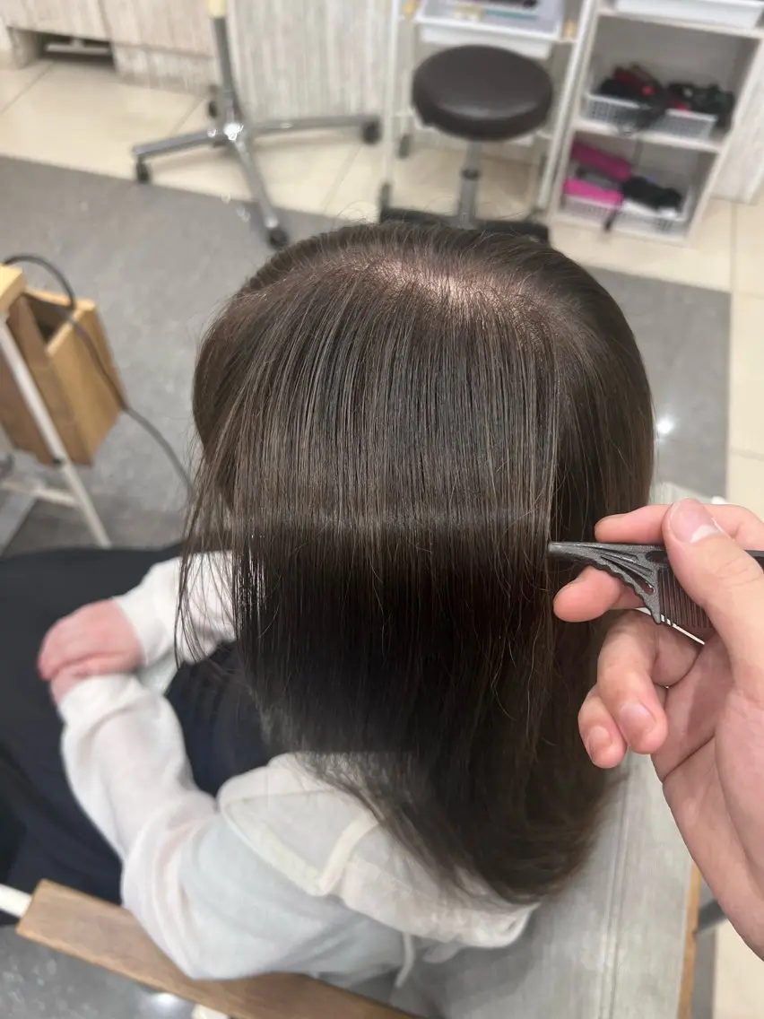 ミディアム カラー ヘアカラー トリートメント 白髪ぼかし特化/富沢 太白区/千葉達人のヘアスタイル