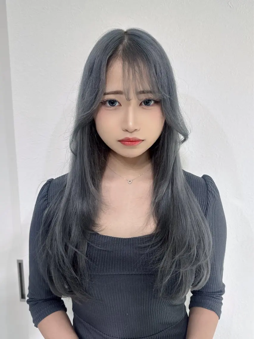 ロング カラー ウルフ&レイヤー特化 まとまる美髪矯正のヘアスタイル