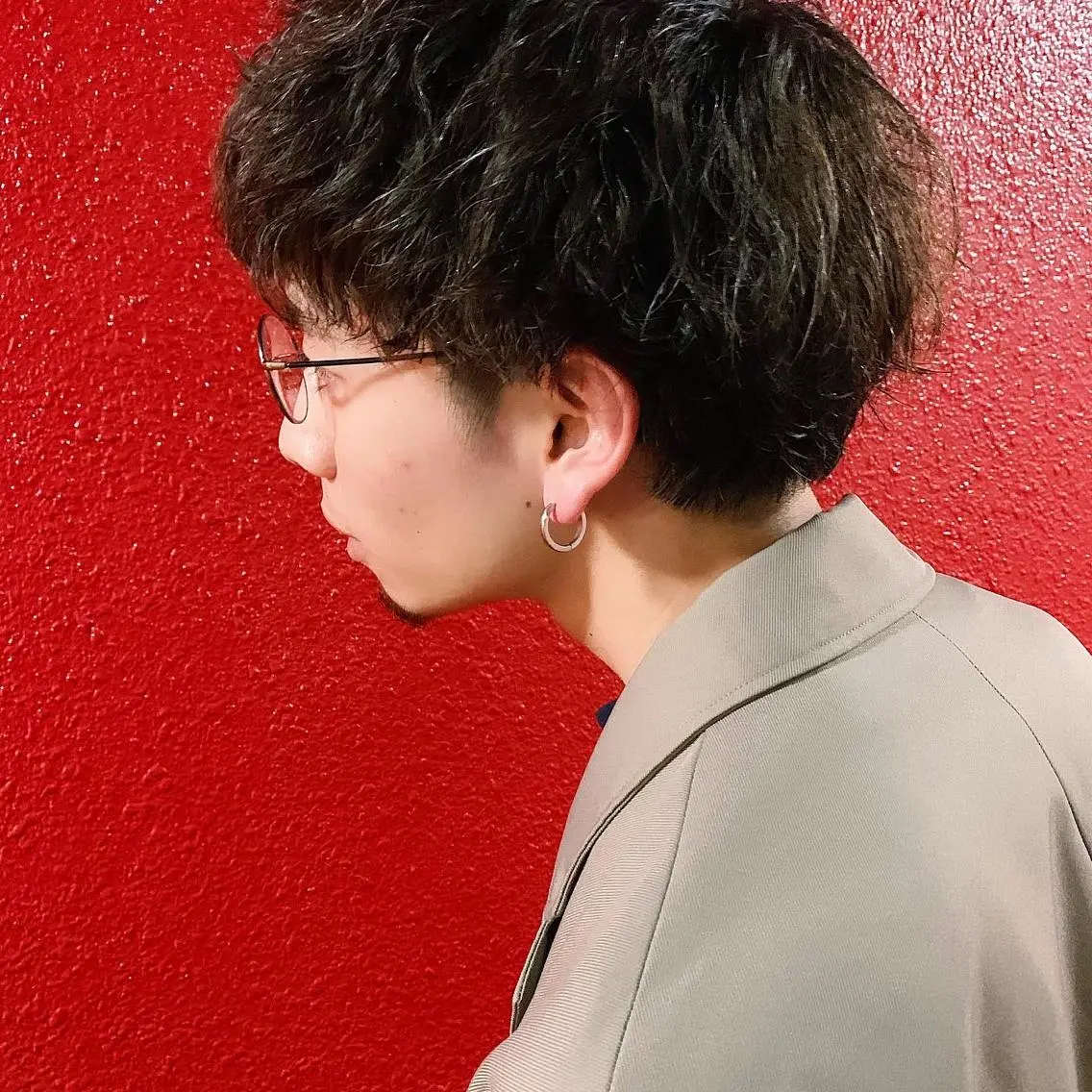 ショート パーマ メンズ 中川 竜誠のヘアスタイル