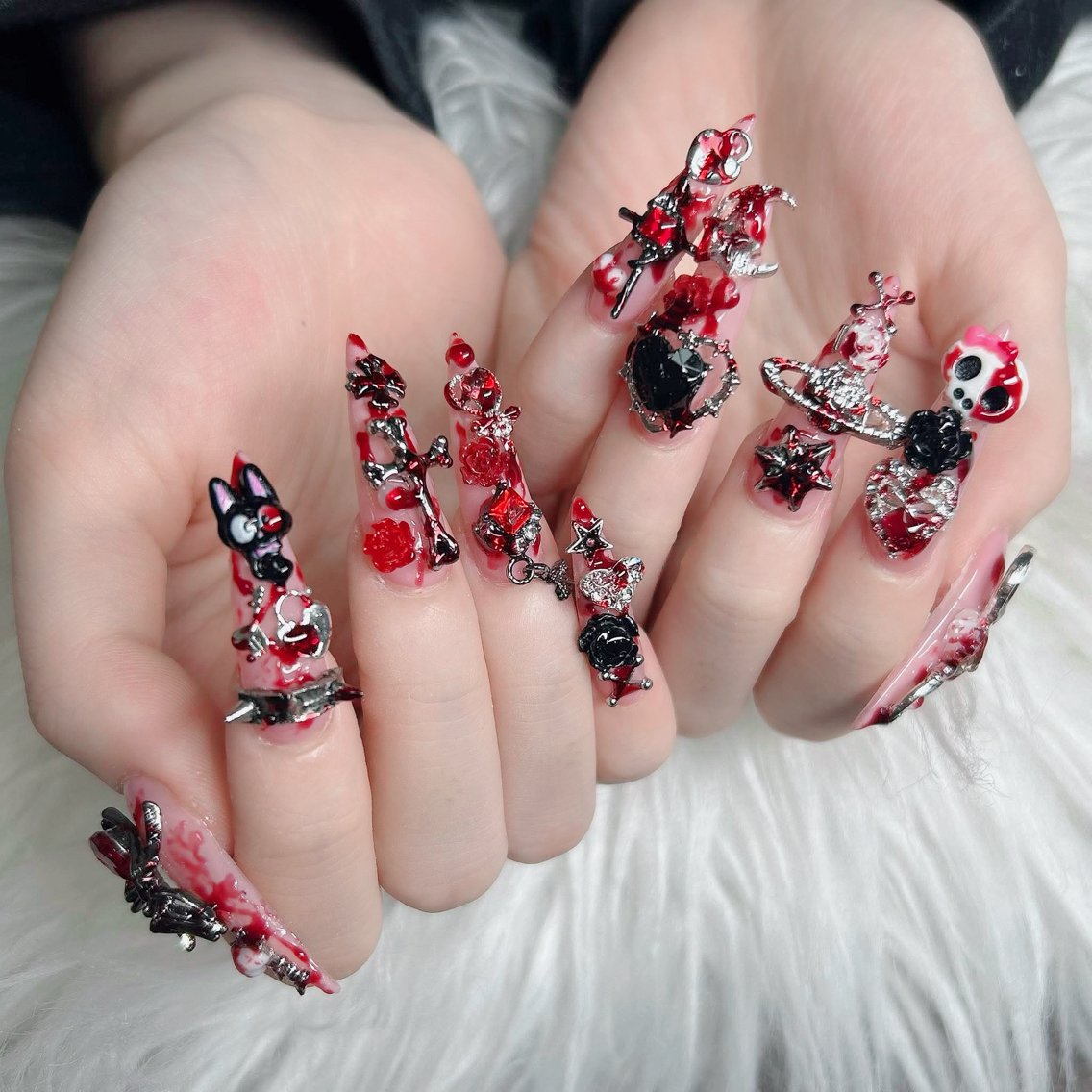 ネイル フットネイル フレンチネイル グラデーション 韓国ネイル ロングネイル ハンドネイル Hani Nail Salonのネイルデザイン