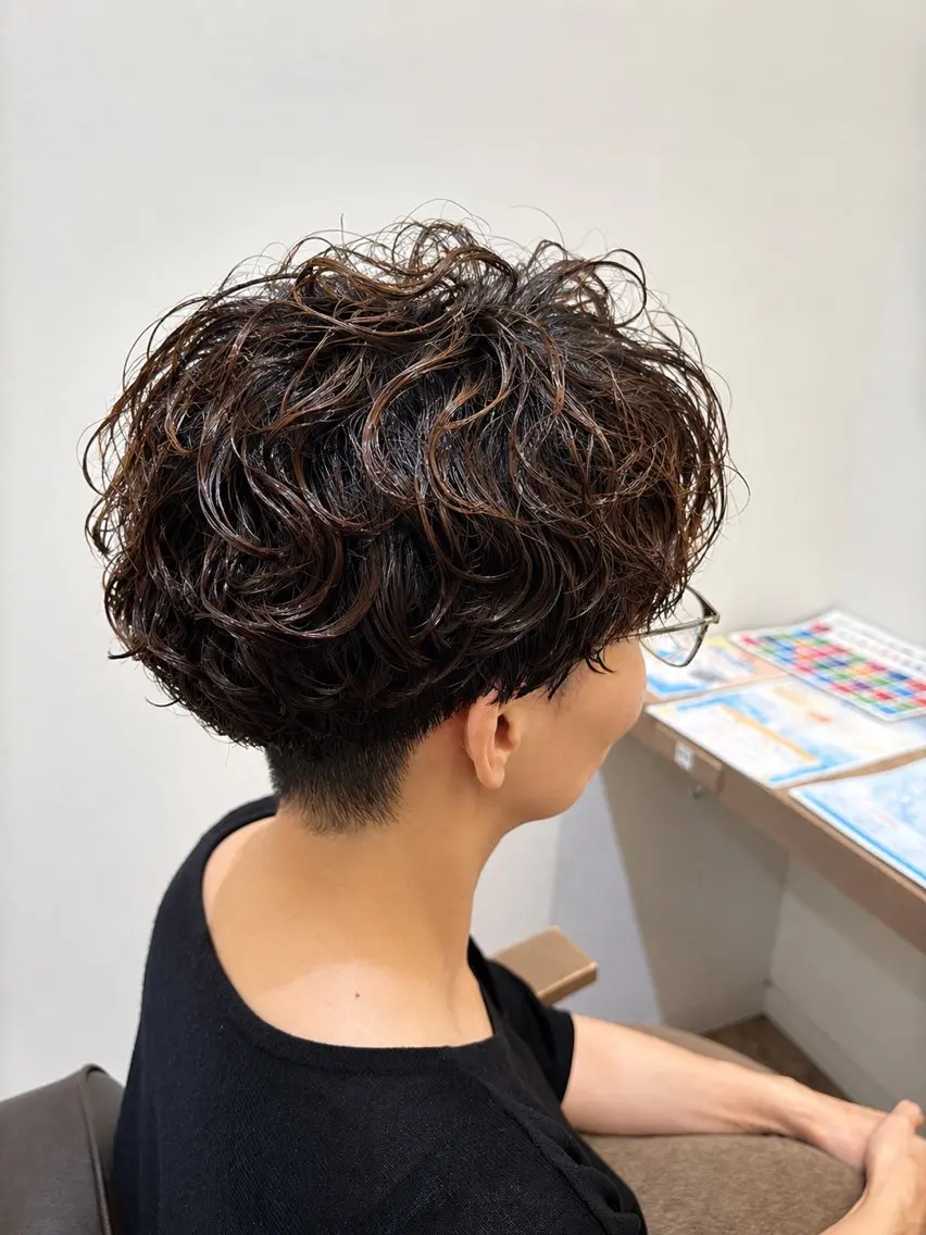 ショート パーマ メンズ カット パーマ 無造作パーマ/ メンズ特化⭐️なつのヘアスタイル