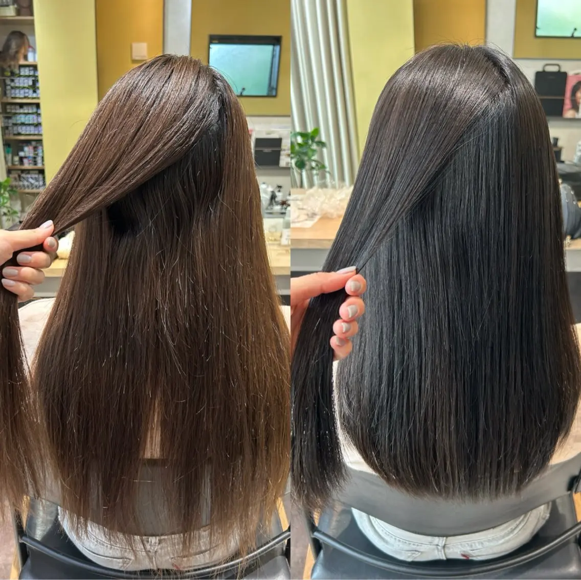 ロング カラー パーマ 髪質改善 ストレートパーマ カット 縮毛矯正 トリートメント hubhair レイヤー/透明感のヘアスタイル