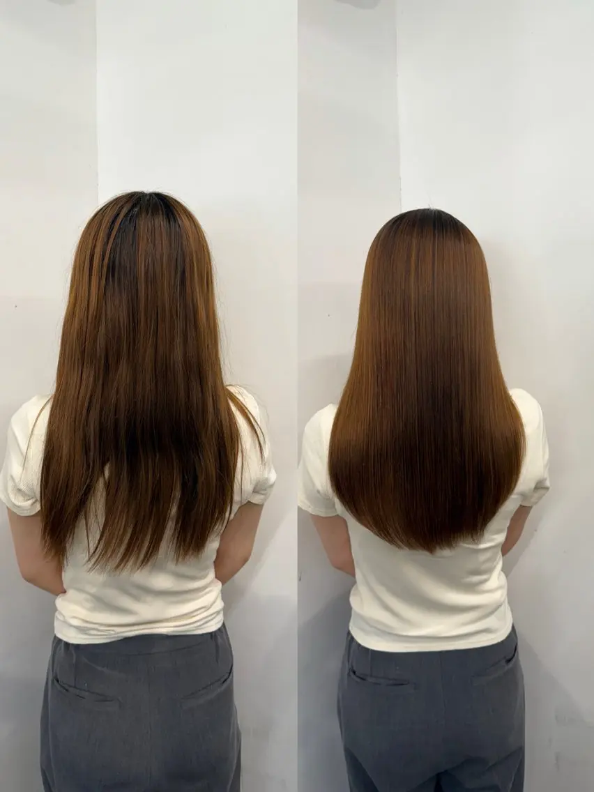 【梅雨対策】【酸性ストレート】こだわりカット✂️+髪質改善ストレート✨の写真
