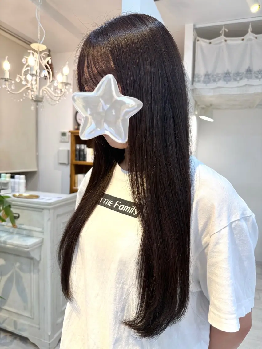 ロング カラー 縮毛矯正 ヘアカラー reina /練習モデル様募集中のヘアスタイル