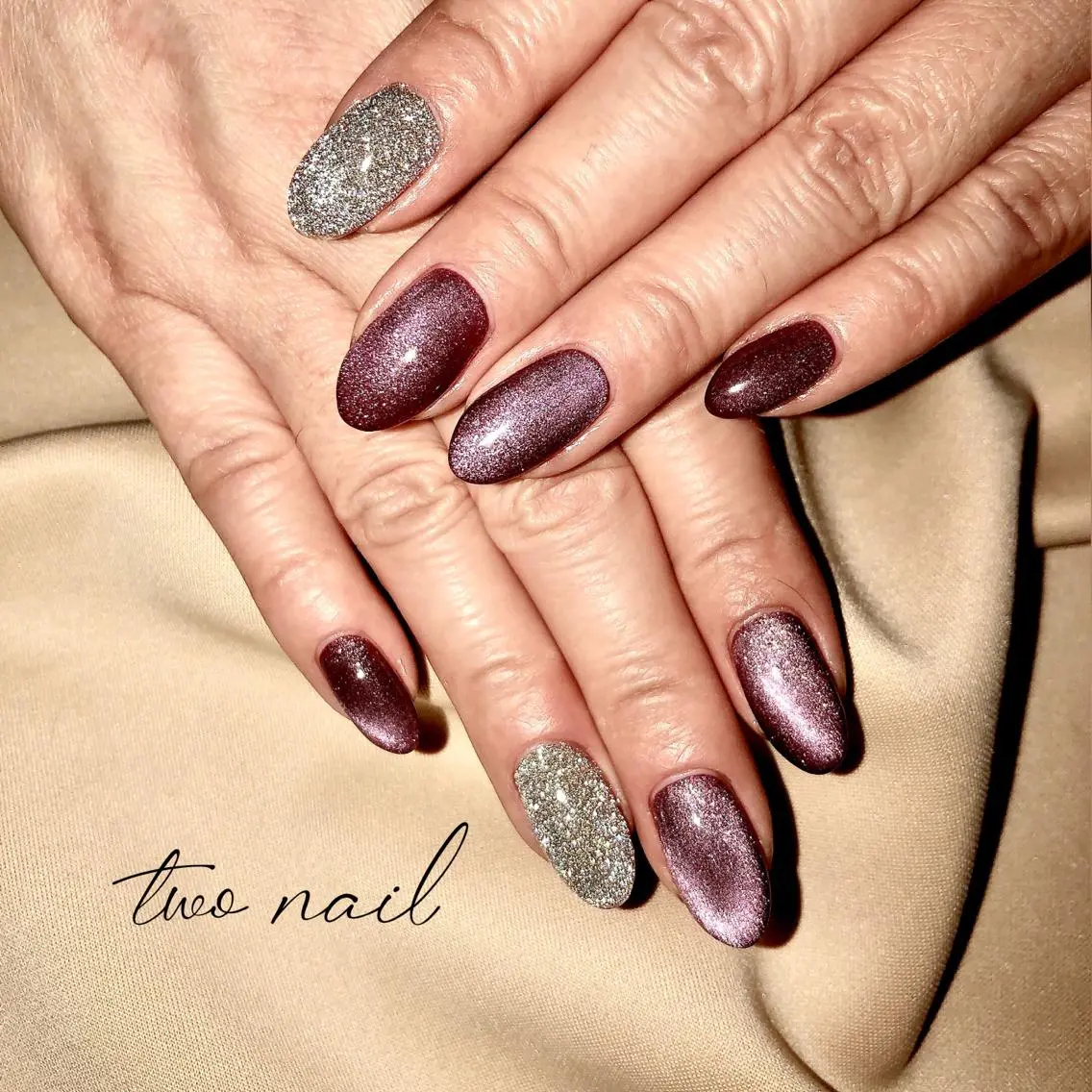 ネイル アートネイル フットネイル ハート マグネットネイル ニュアンスネイル ハンドネイル two nailのネイルデザイン