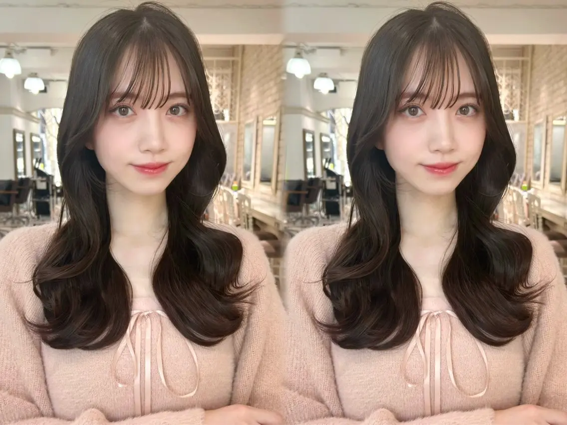 ロング カラー 透明感️🫧寒色系/ ヘアアレンジ🎀ゆなのヘアスタイル